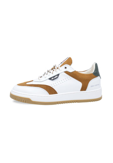 Sneakers in pelle bianca e cuoio - D-Vortex