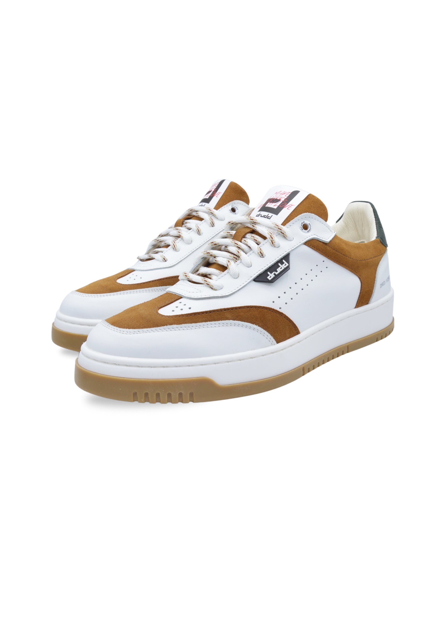 Sneakers in pelle bianca e cuoio - D-Vortex
