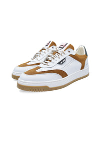 Sneakers in pelle bianca e cuoio - D-Vortex