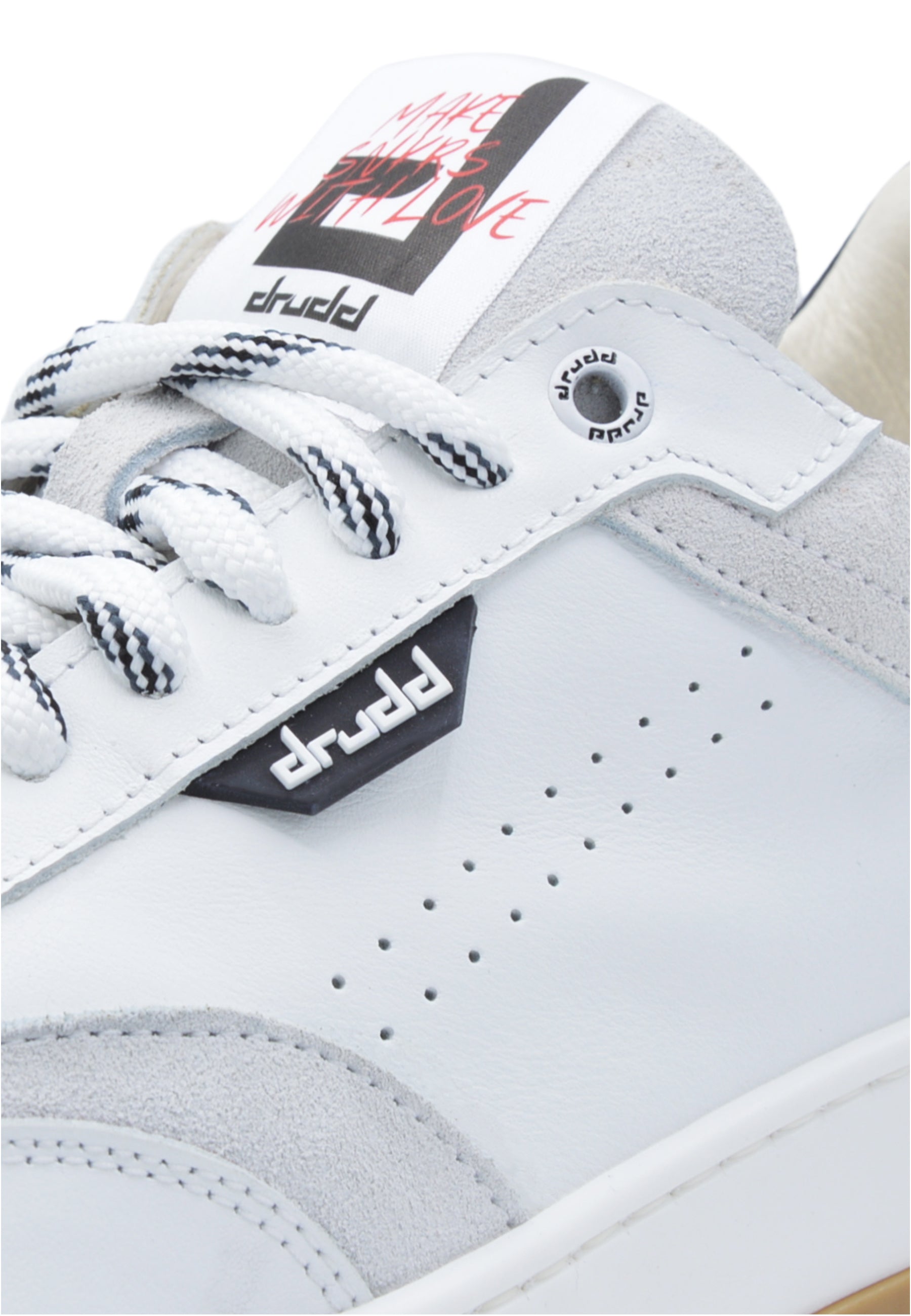 Sneakers in pelle bianca e nera - D-Vortex