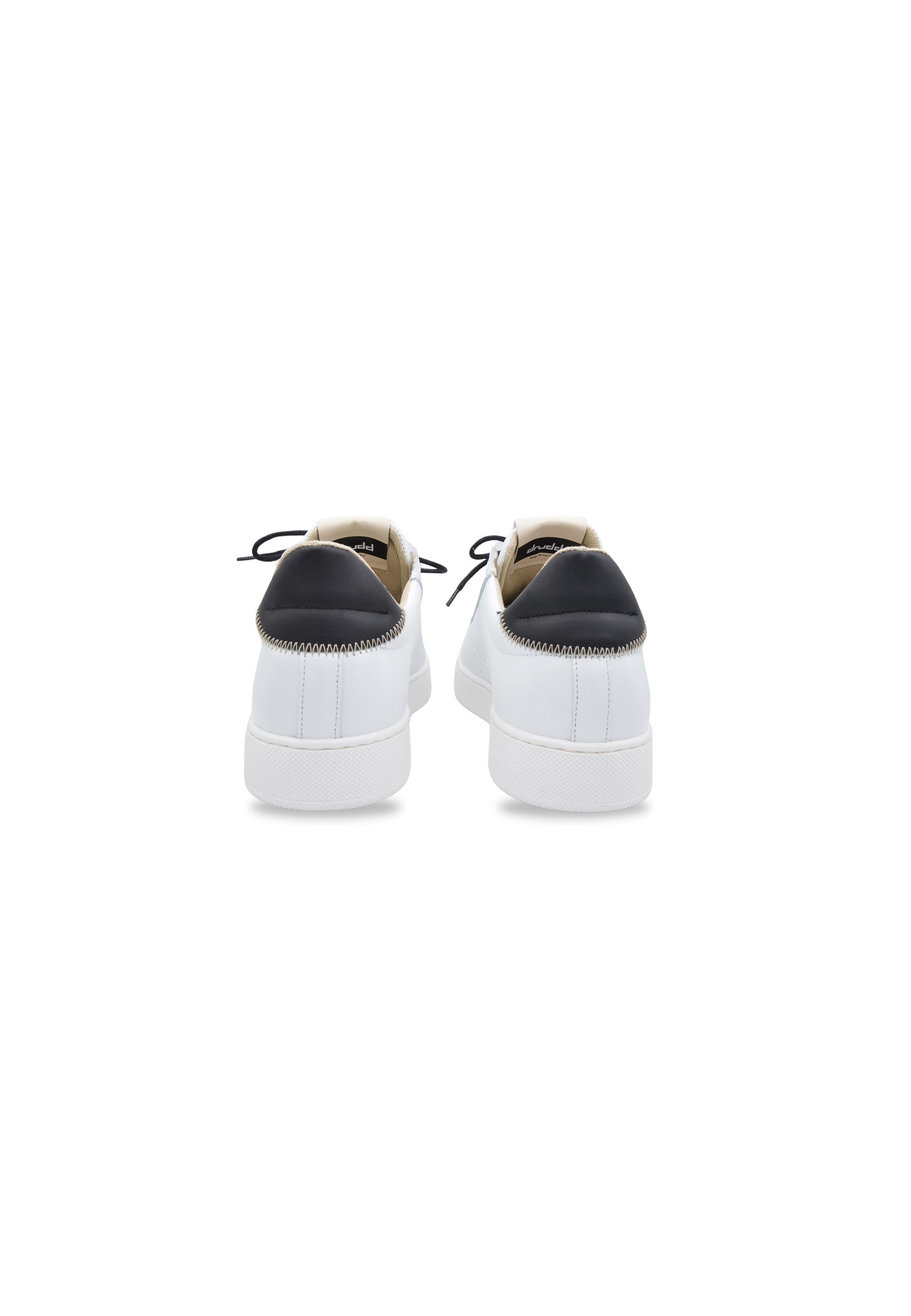 Sneakers in pelle bianca e nera - D-will