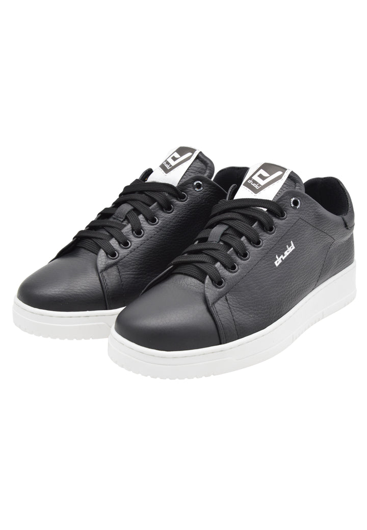 Sneakers Pelle Bottalata Nera - D-YORK