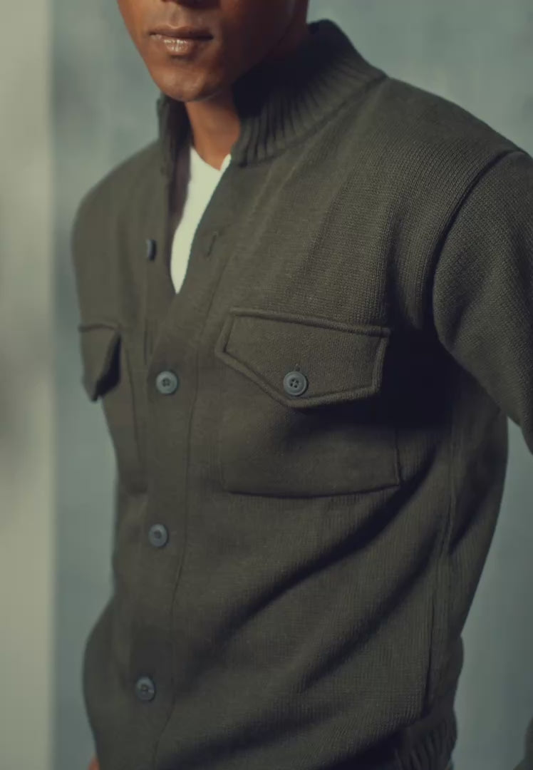 Giacca in lana con bottoni - D-Jacket Verde