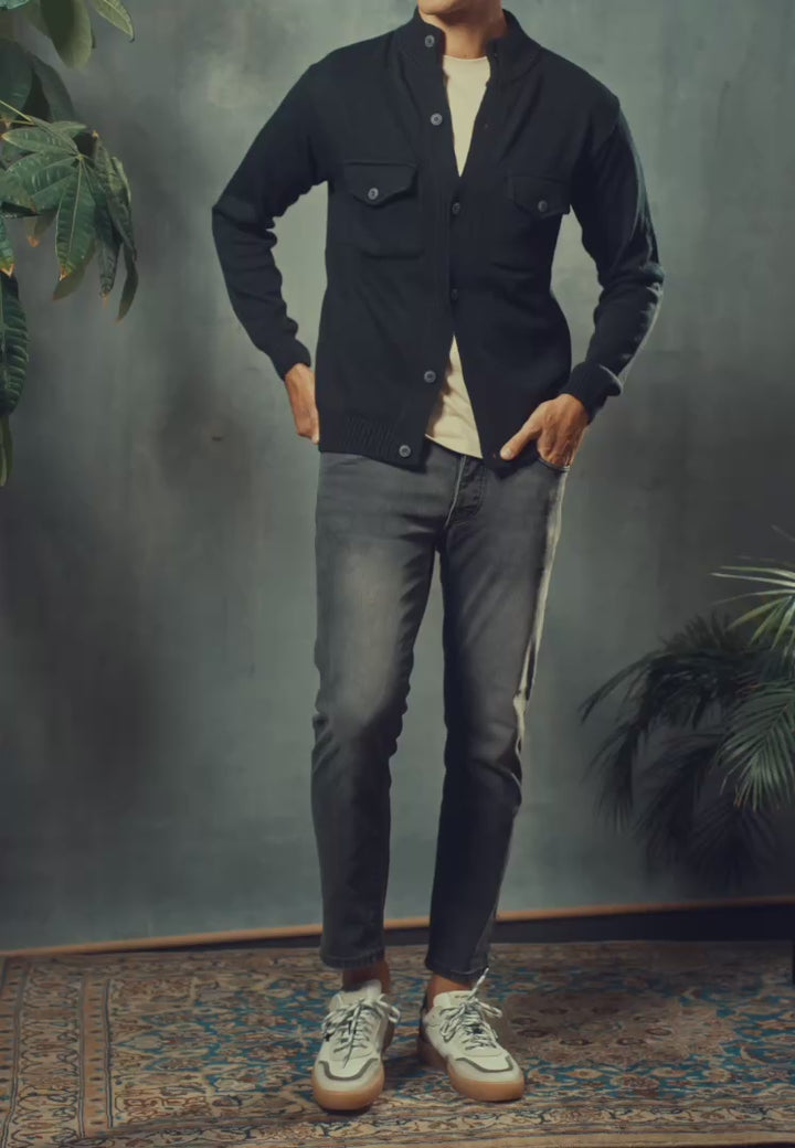 Sneakers in pelle e camoscio bianco e nero - D-Bowery