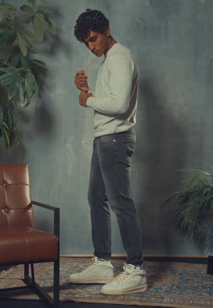 Sneakers in pelle bianca - D-Mark